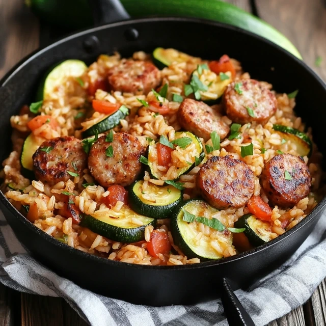 Sausage Zucchini Brown Rice Skillet: 22-Minute One-Pan Weeknight Win